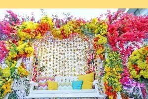 Floral Swing for Haldi Photos - Corporate Event Management in Udaipur