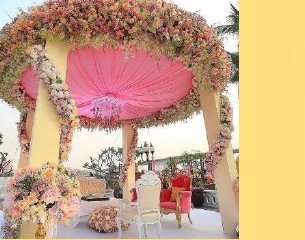 Circular Floral Dome Mandap - Corporate Event Management in Udaipur