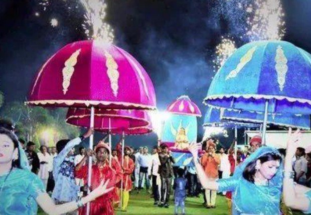 Illuminated Umbrella Procession - Corporate Event Management in Udaipur