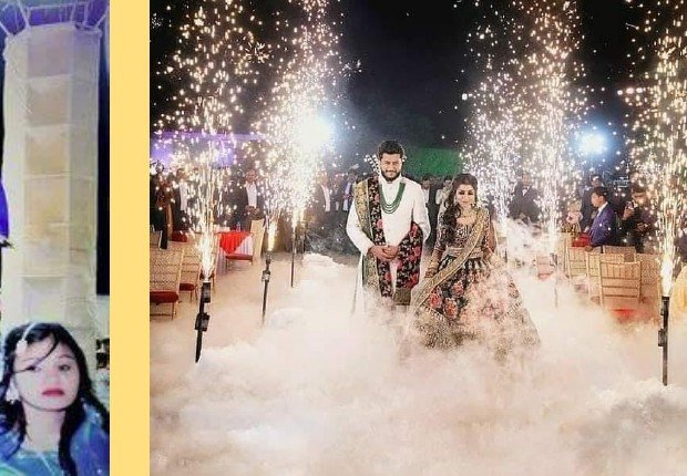 Fog & Sparkler Aisle - Corporate Event Management in Udaipur